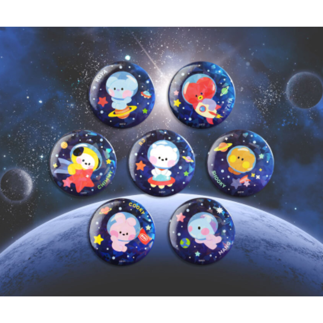 BTS x BT21 Minini Space Can Badge