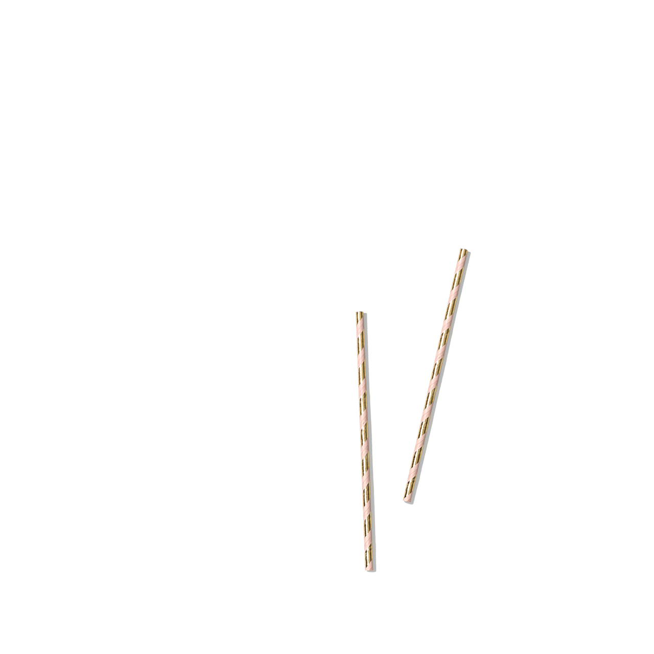 Pink and Gold Paper Straws (25 per pack)