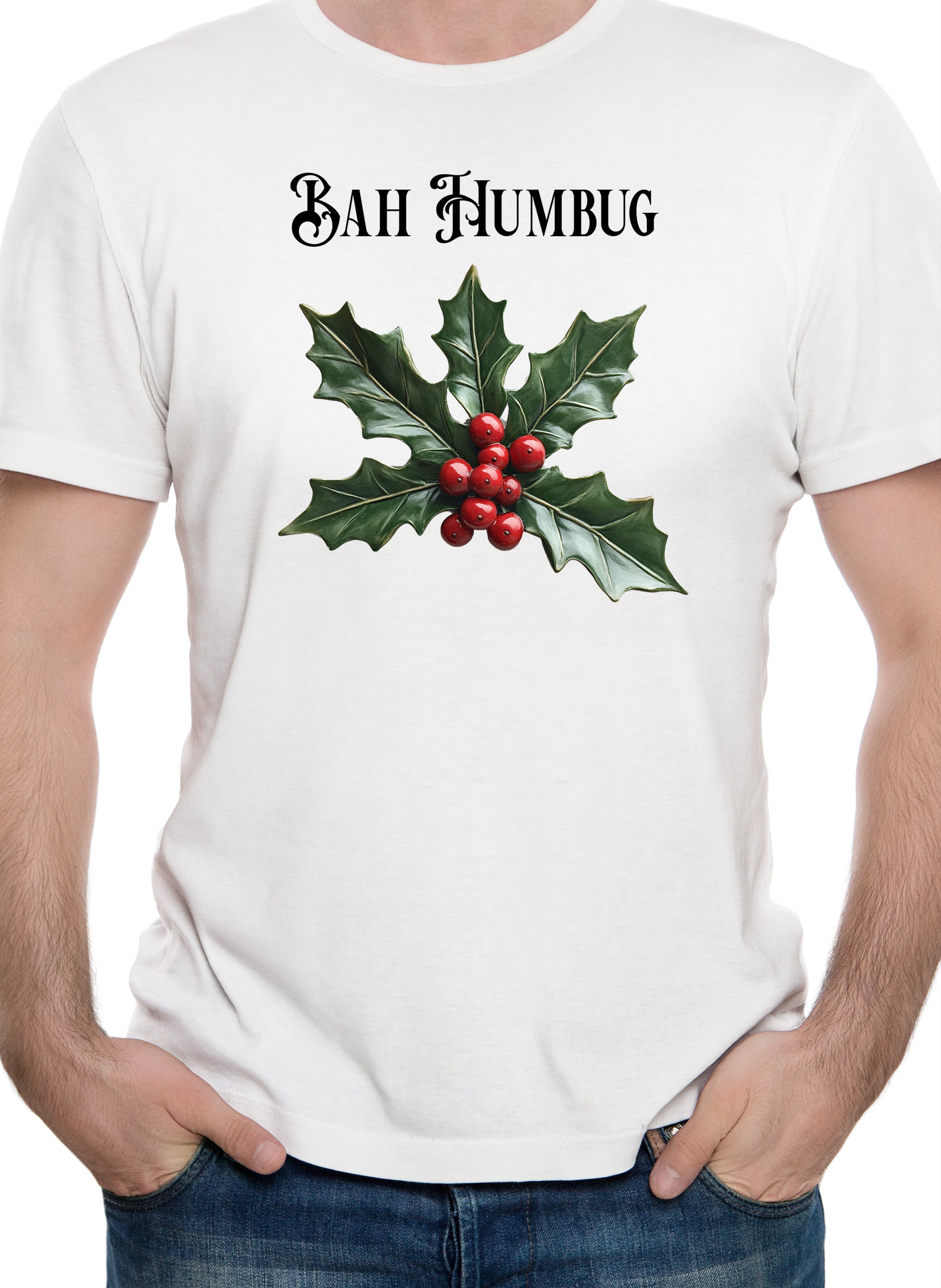 Bah Humbug Holly Branch T-Shirt