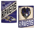 Baltimore Ravens Garden Flag 2 Sided Retro Logo