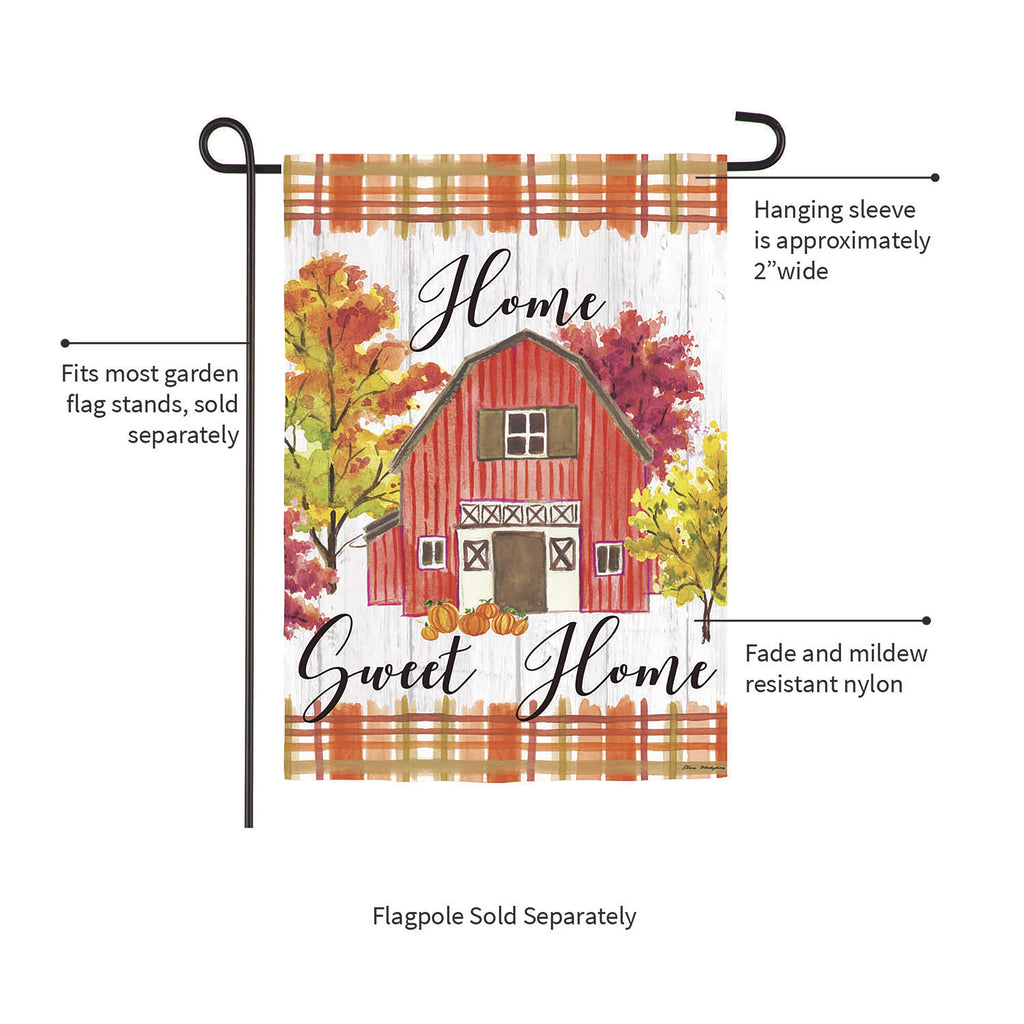 Barn Home Sweet Home 2 Sided Garden Flag