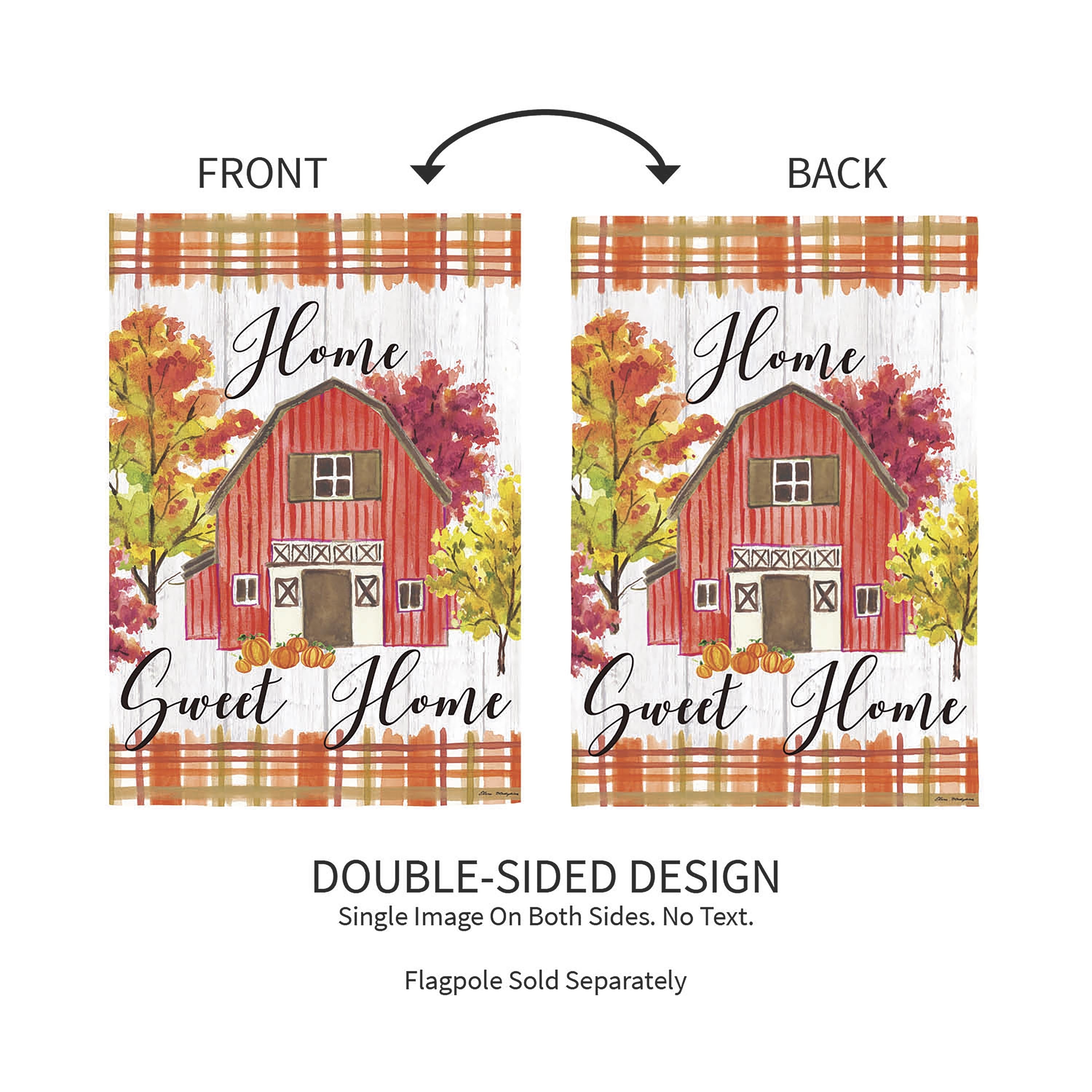 Barn Home Sweet Home 2 Sided Garden Flag