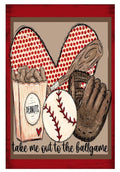 Baseball Stuff Garden Flag 2 Sided Polka Dot Heart