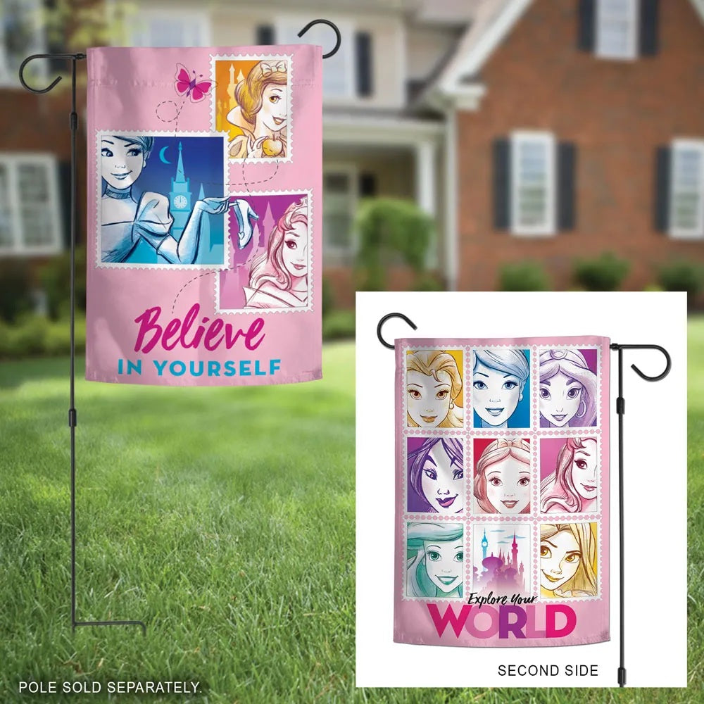Believe Disney Princesses 2 Sided Garden Flag