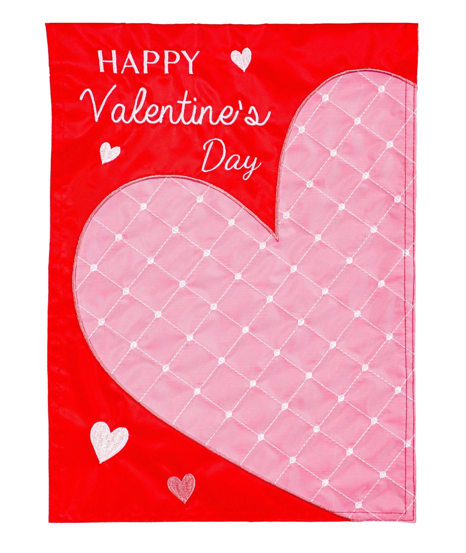 Big Heart Valentine Garden Flag 2 Sided