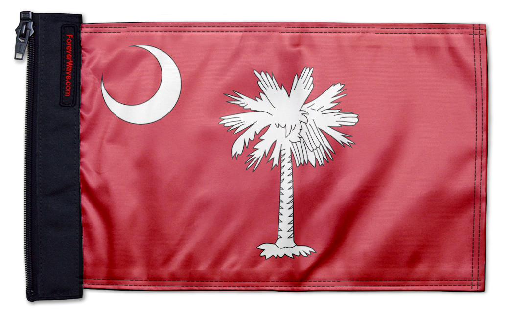 State Flag South Carolina Big Red 12"x18" Forever Wave Flag for Jeep Wrangler JK 2-Door 2007-2018