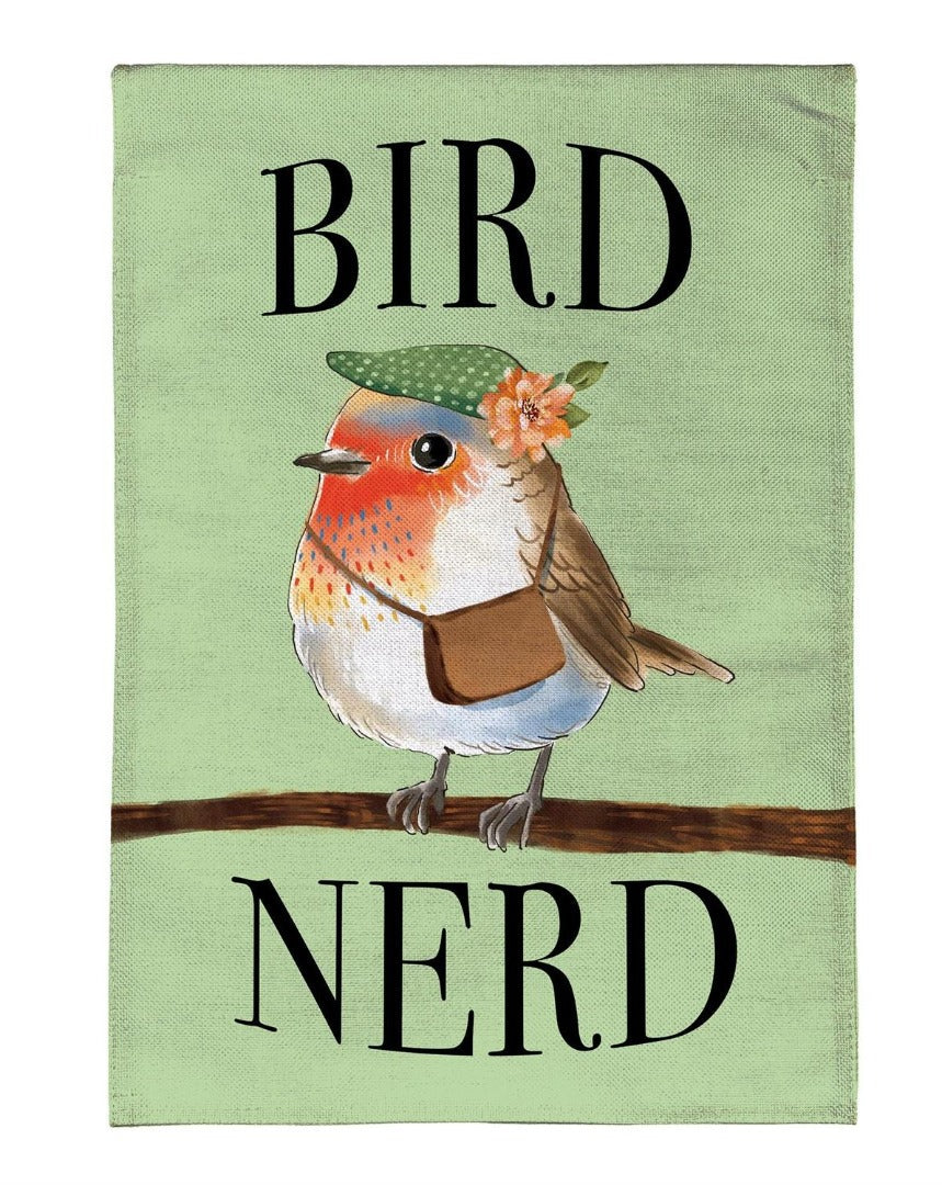 Bird Nerd 2 Sided Garden Flag
