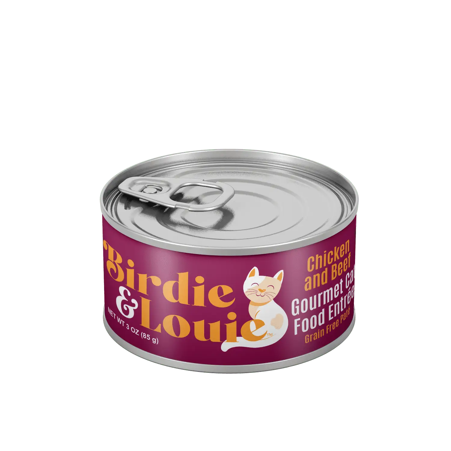 Birdie & Louie Cat Food, Chicken & Beef, 3 oz (Pack of 12) - Premium cat food.