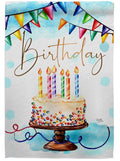 Birthday Garden Flag 2 Sided Decorative