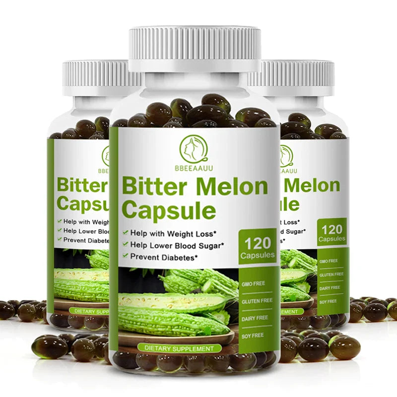 Bitter Melon Extract Soft Capsules | Blood Sugar Support, Diabetes & Heart Health | Plant-Insulin