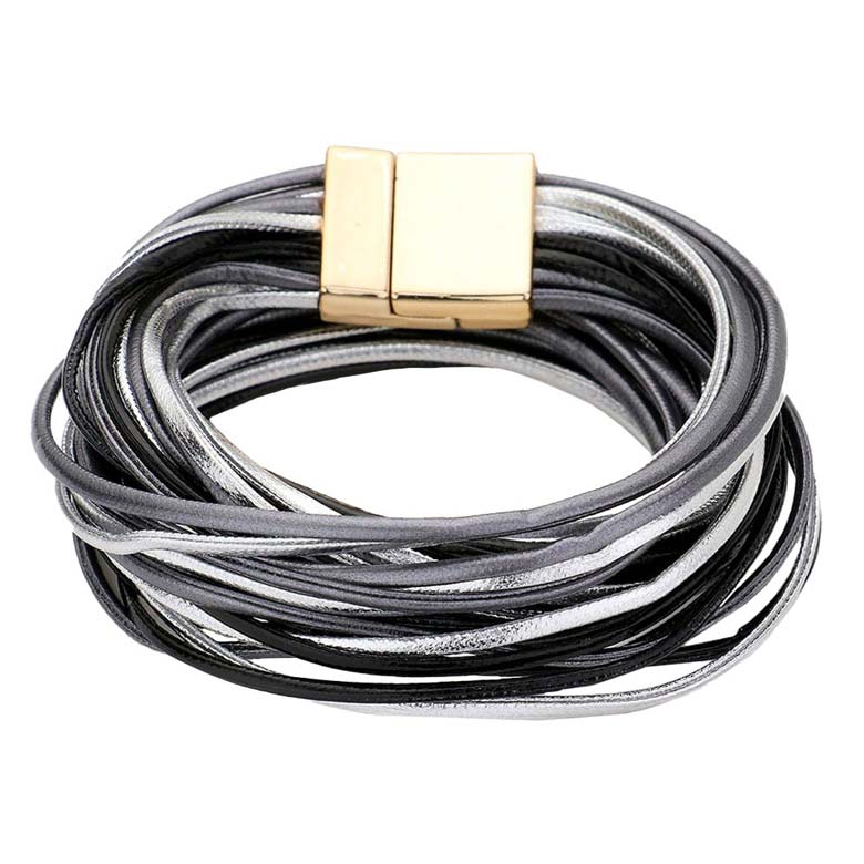 Faux Leather Wrap Bracelet