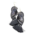Multi Bead Sequin Parrot Tassel Earrings