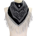 Rhinestone Like Fringe Cowgirl Bandana Scarf