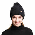 Solid Color Cable Knit Beanie Hats