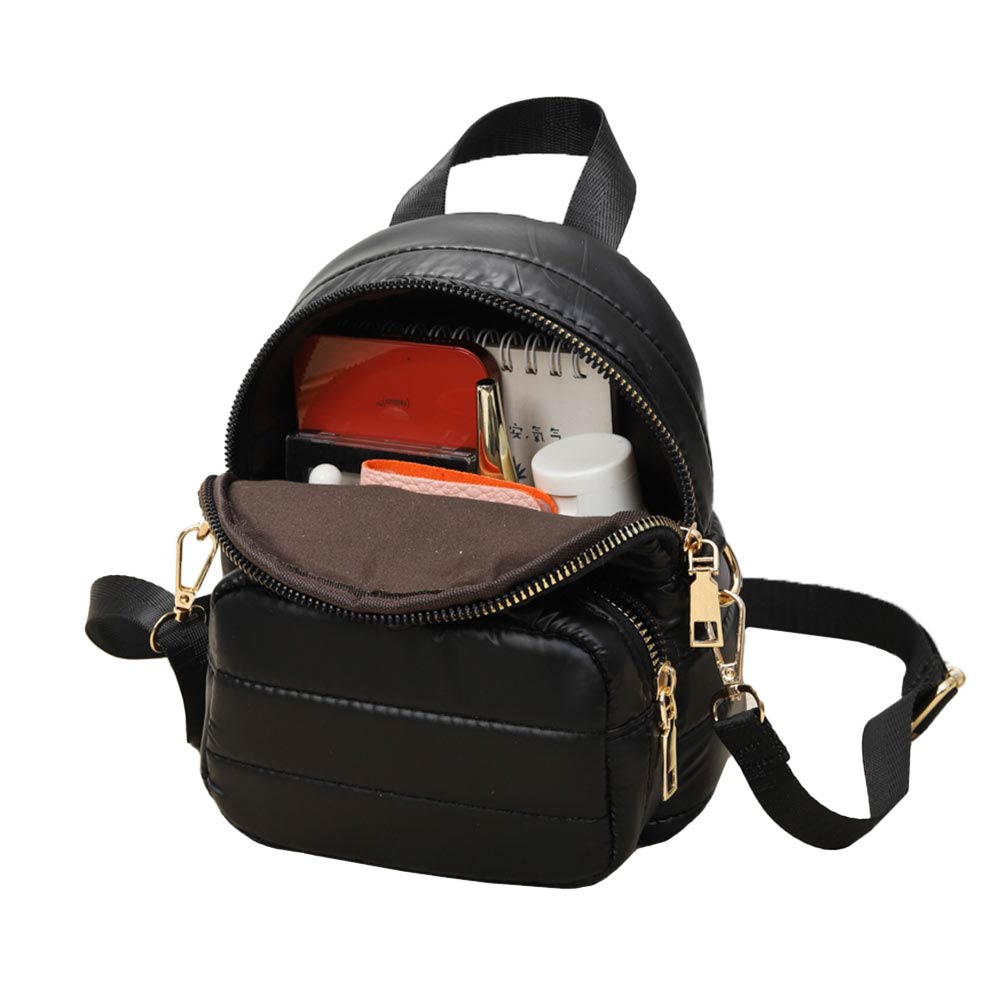 Solid Puffer Mini Backpack Bag
