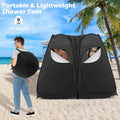 Oversized Pop Up Shower Tent with Window Floor and Storage Pocket