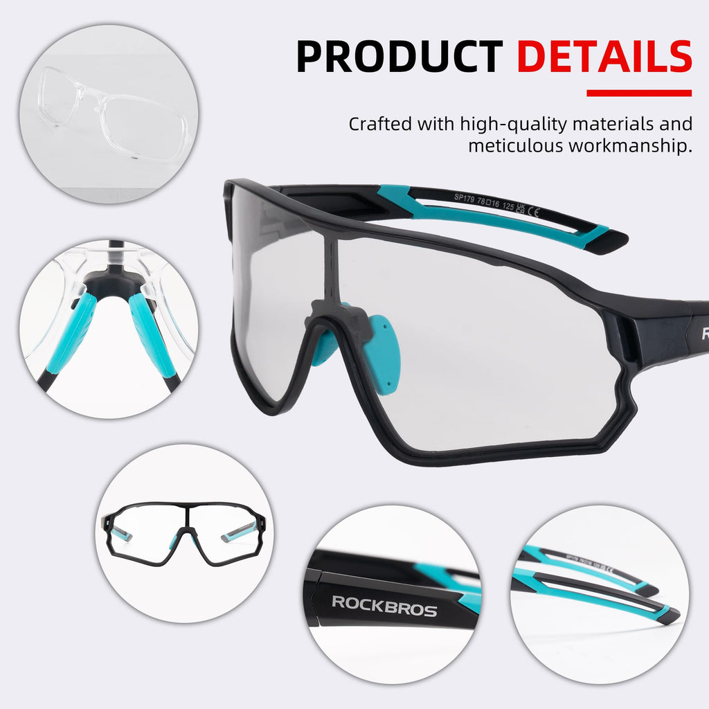Thickened PC Lens Photochromic Sunglasses (UV400)