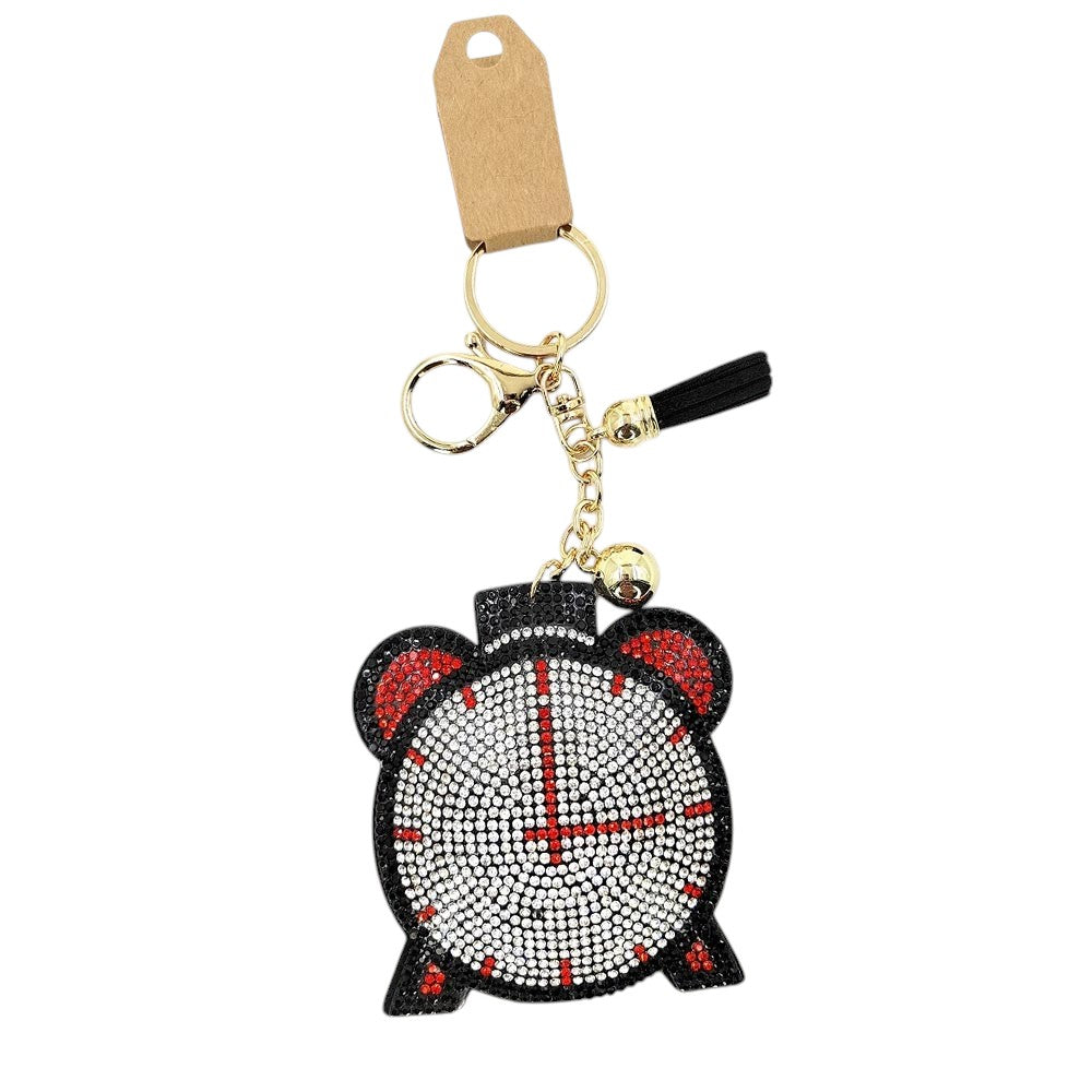 Bling Clock Tassel Bag Charm