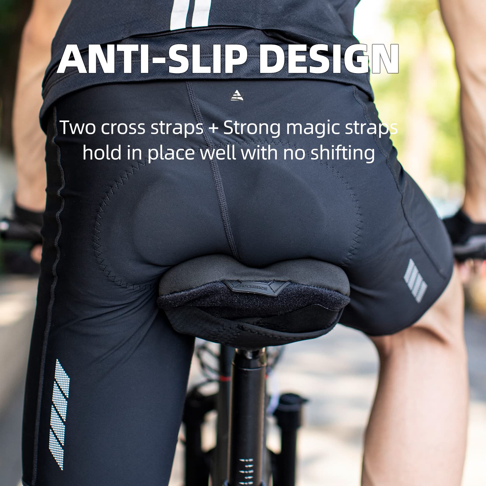 ROCKBROS Gel Bike Seat Cushion Padded Narrow Cover for Peloton Spin Bikes
