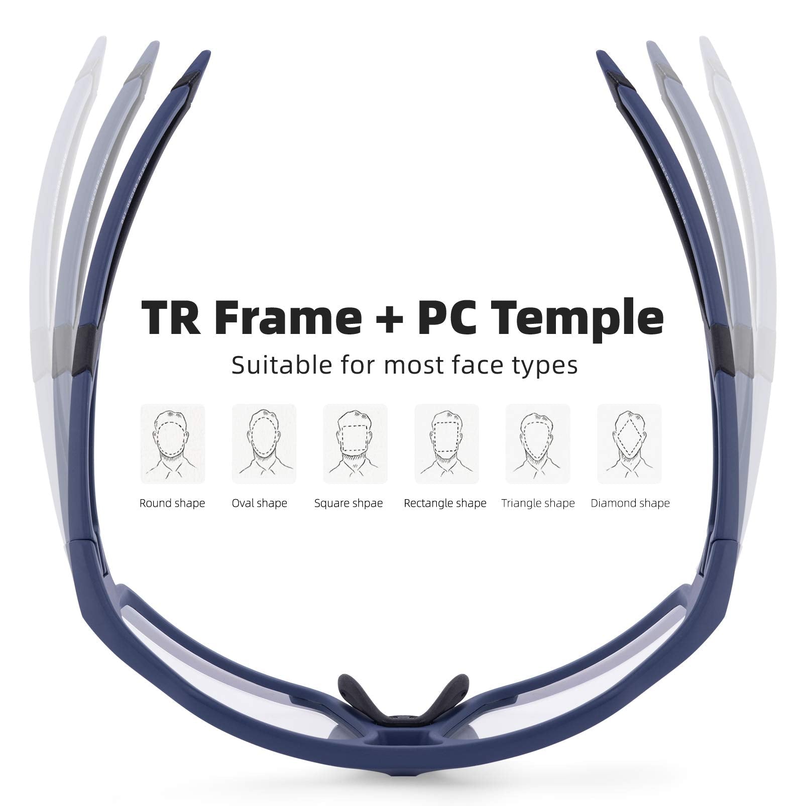 Adaptive Photochromic Cycling Sunglasses (UV400 Lens)