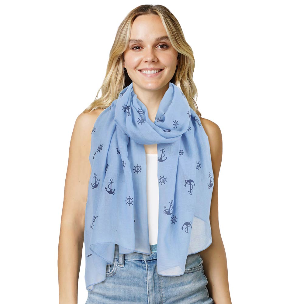Anchor Patterned Scarf