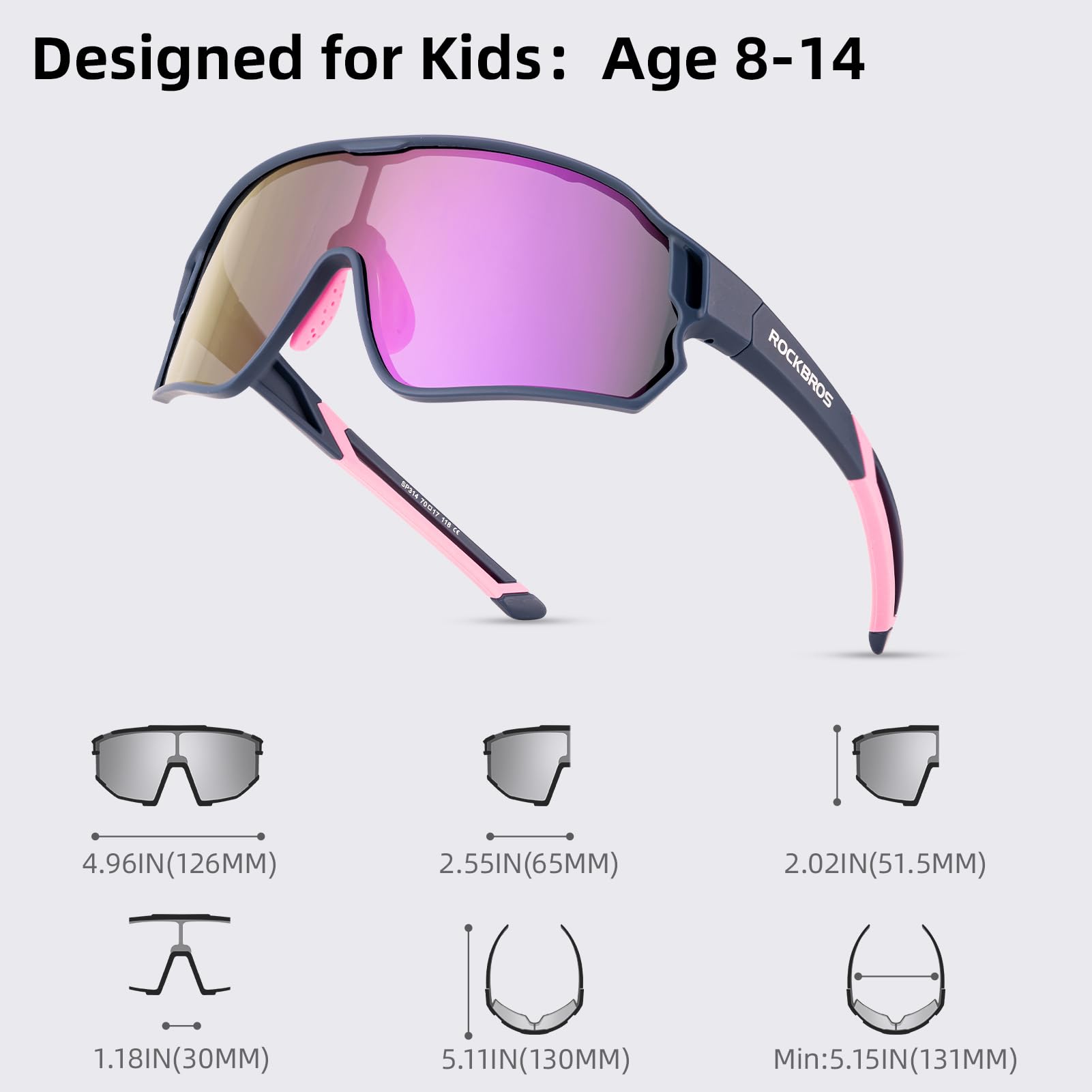 SP314 Kids Polarized Sunglasses UV400 Protection