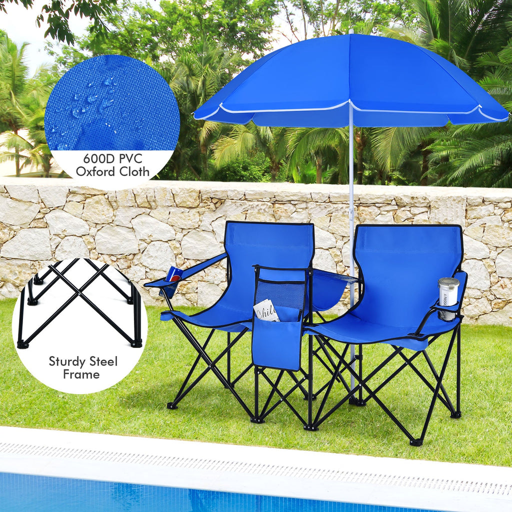 Portable Folding Picnic Double Chair