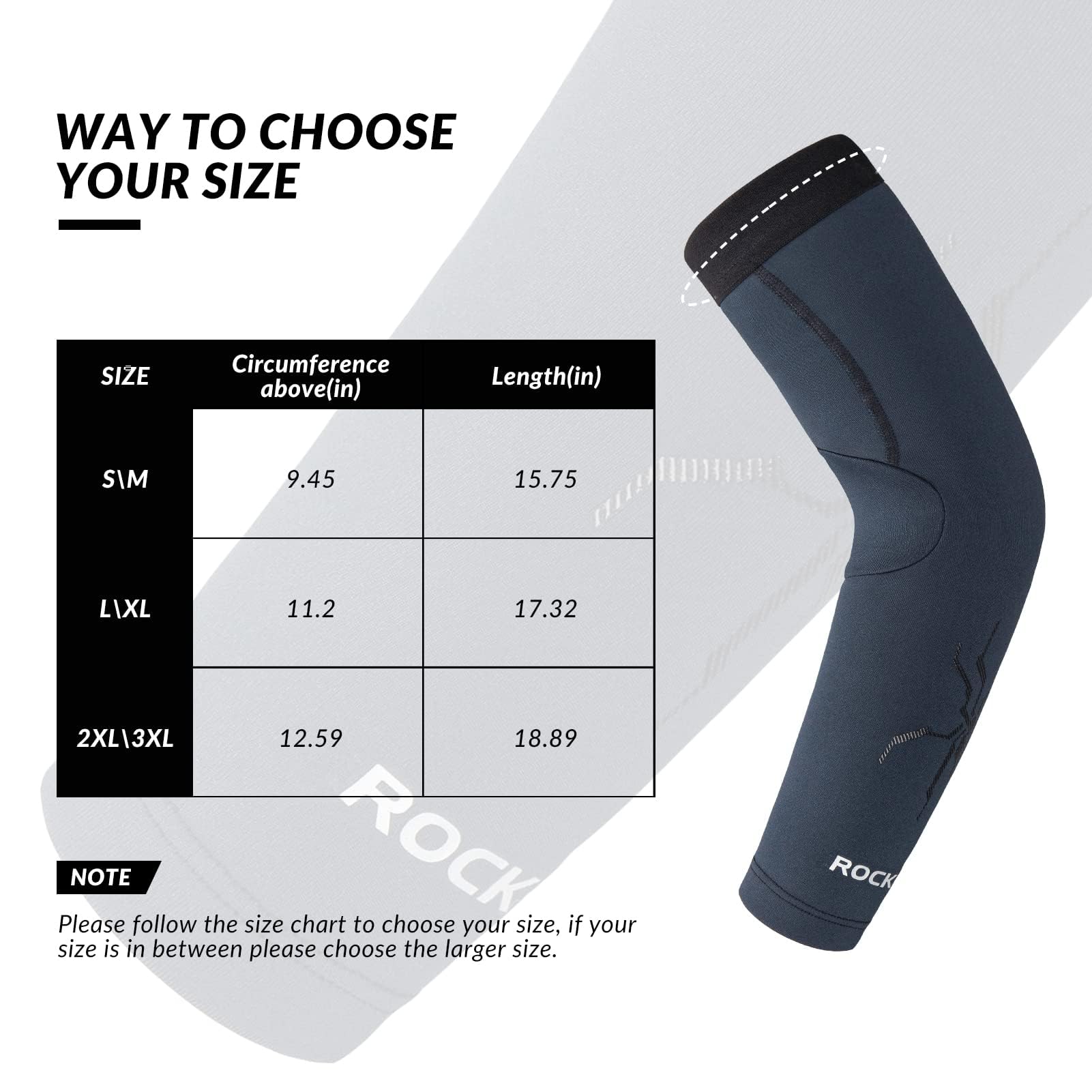 ROCKBROS Arm Sleeves Cycling Arm Warmers with Ultimate Warmth Moisture-Wicking Flexible