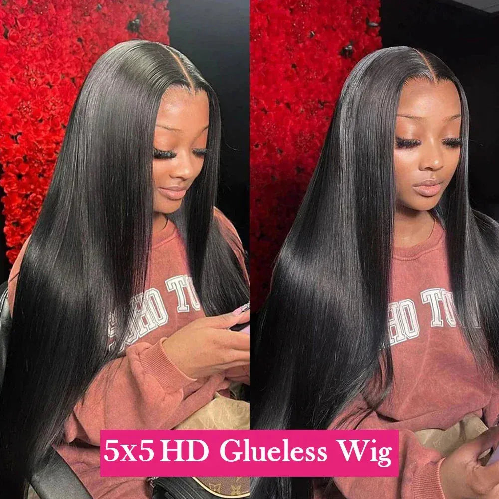 Bone Straight HD Glueless Wig – Ready to Wear