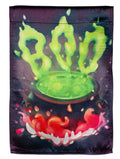 Boo Cauldron Halloween Garden Flag 2 Sided