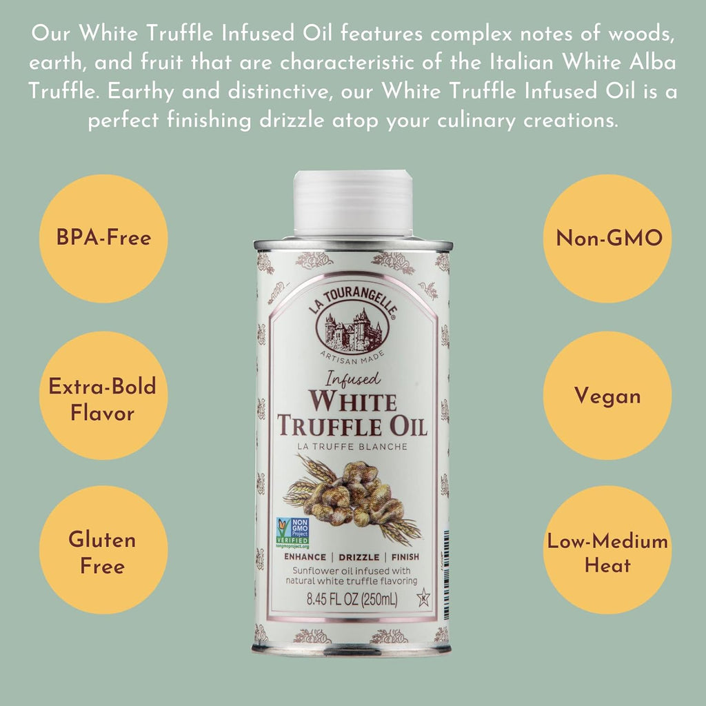 La Tourangelle White Truffle Oil, Pack of 6 (8.45 oz)