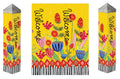 Bright Summer Flowers Art Pole 20 Inches