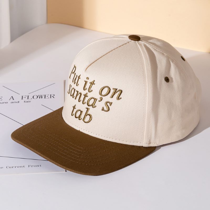 Put It On Santas Tap Message Embroidered Five Panel Canvas Snapback Baseball Cap