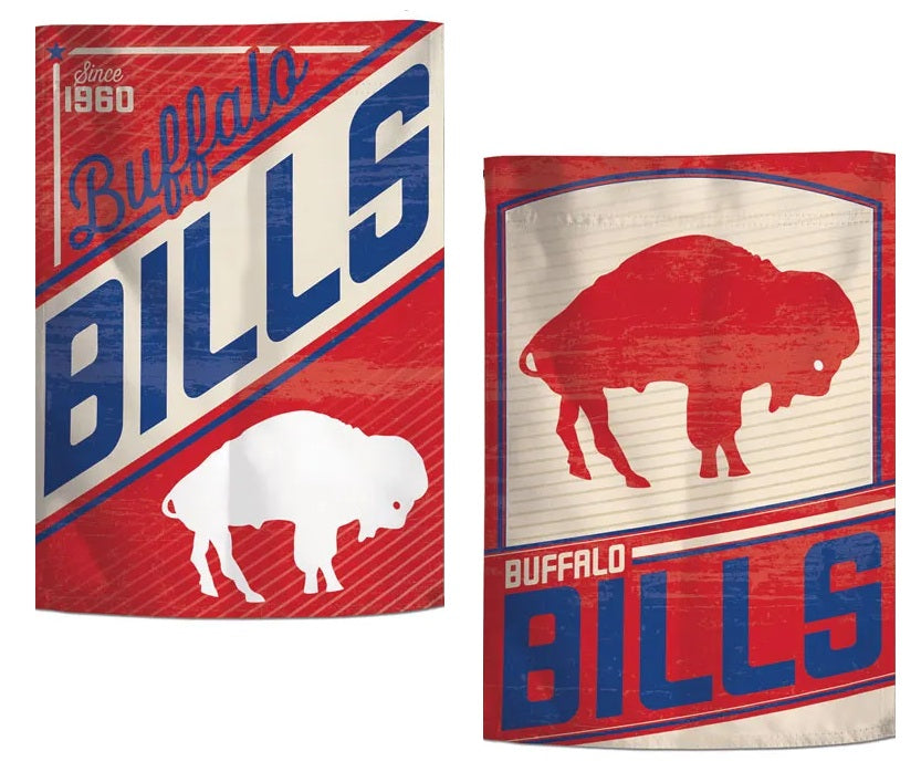Buffalo Bills Garden Flag 2 Sided Retro Vintage Logo