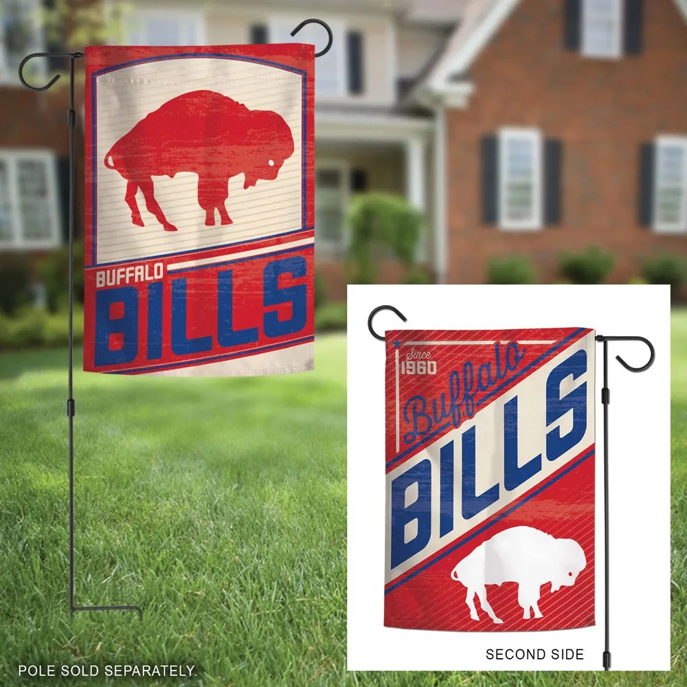 Buffalo Bills Garden Flag 2 Sided Retro Vintage Logo