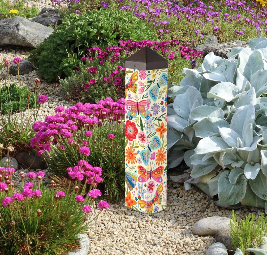 Butterflies Art Pole 20 Inches Tall