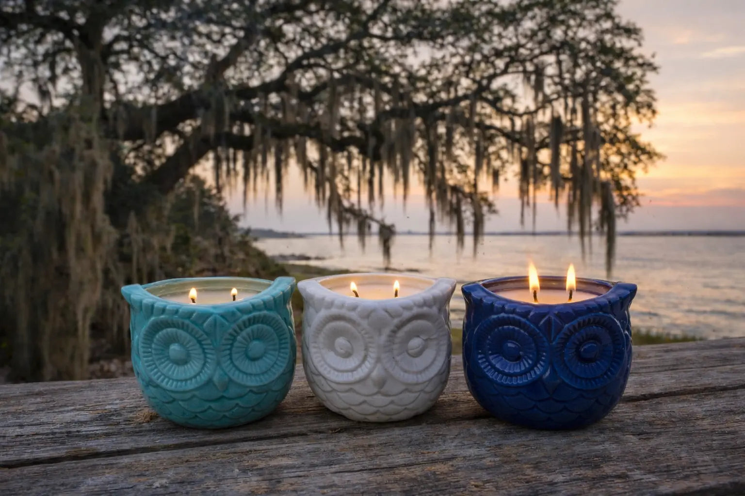 Bye Bye Bitey Things Owl Candle | Outdoor Bug-Repellent Candle