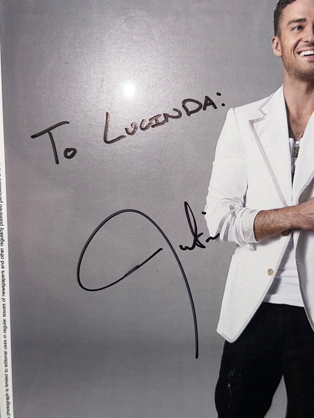 Justin Timberlake Signed & Framed Cardstock Promo 8x10 Photo With JSA COA *NSYNC