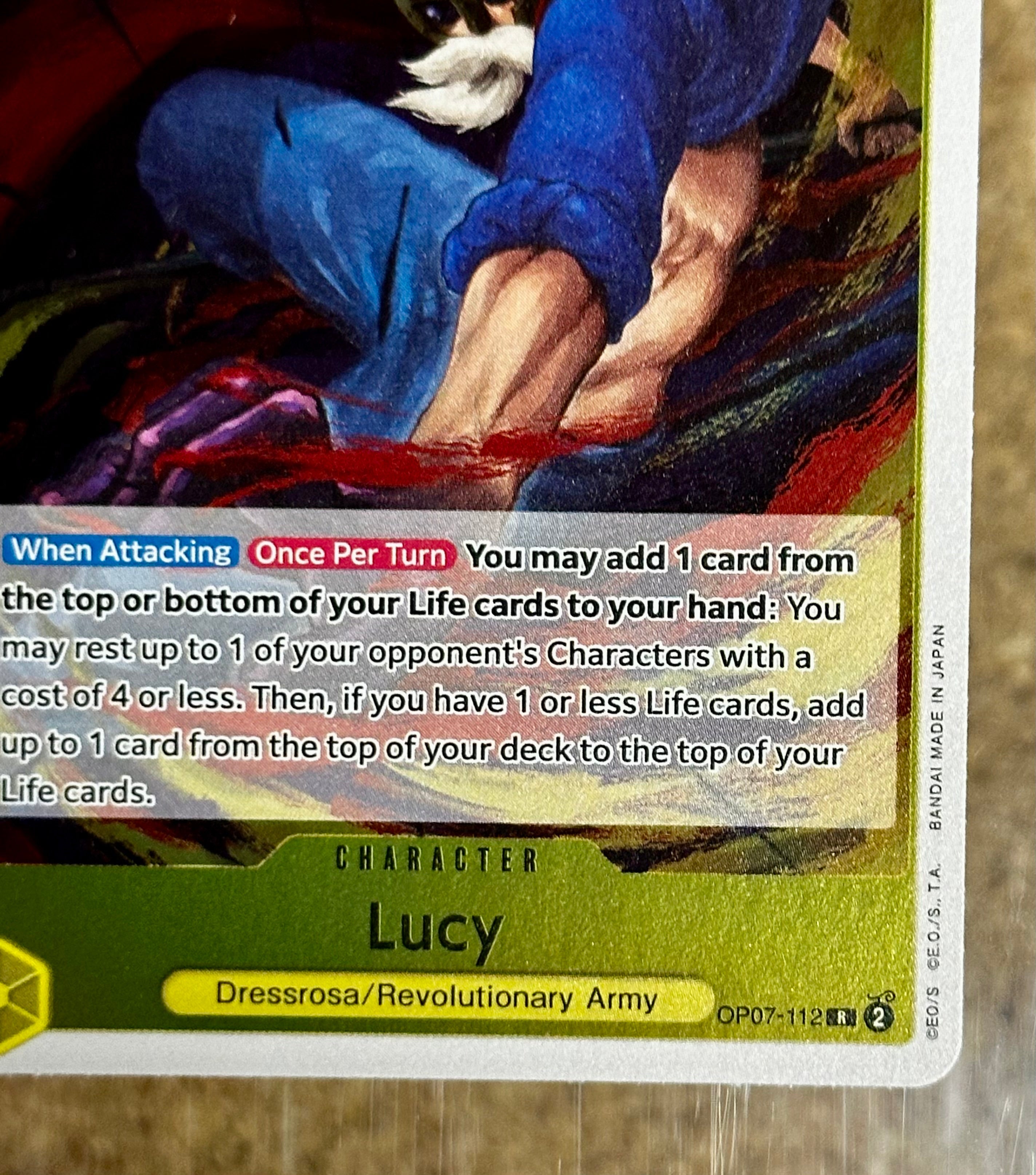 One Piece Card Game TCG - Lucy OP07-112 - Rare - 500 Years in the Future - Foil