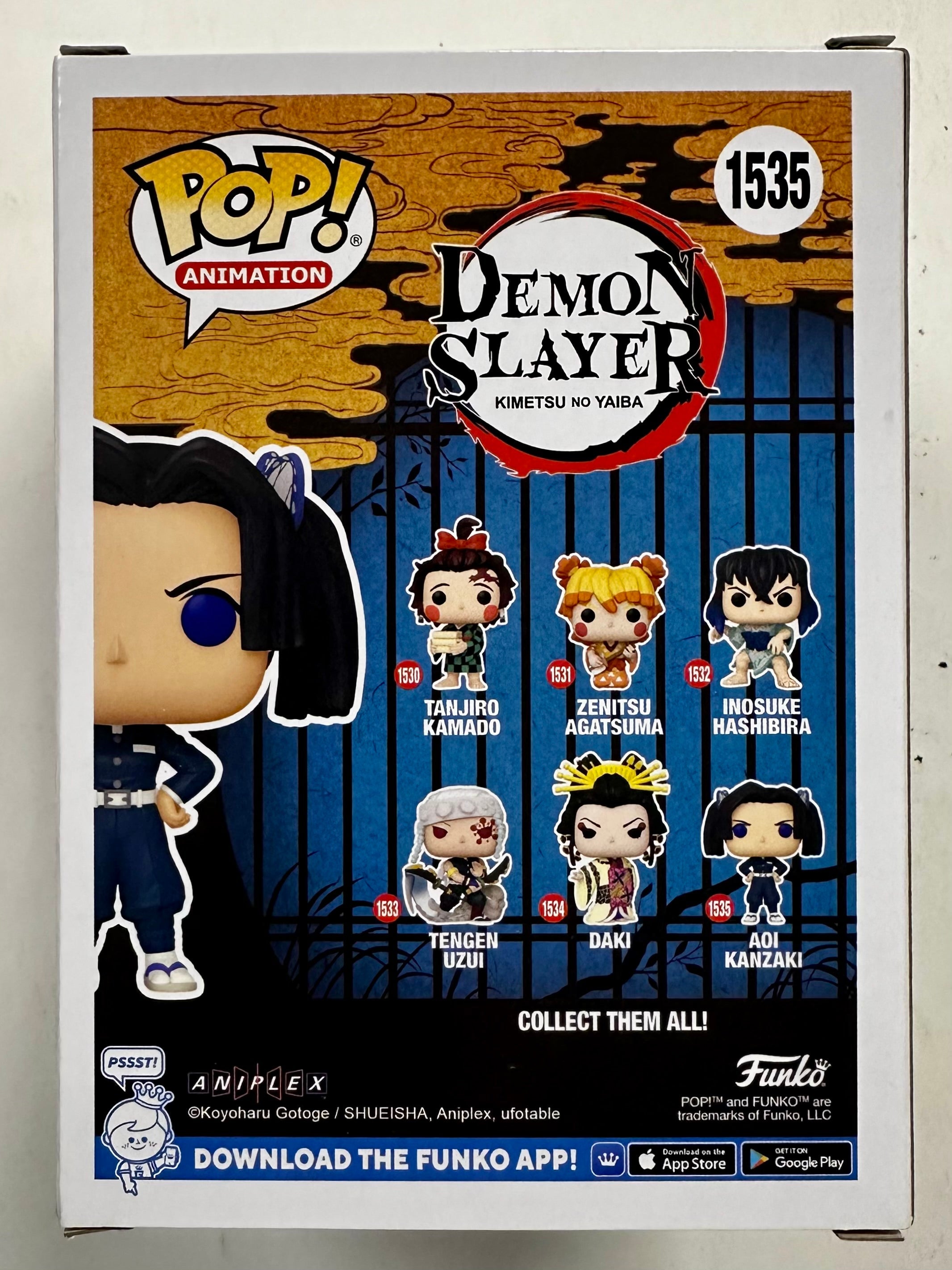 Funko Pop! Animation Aoi Kanzaki #1535 Demon Slayer 2023 Butterfly Mansion