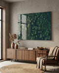 Aerial Woodland Curved Road Glass Wall Art