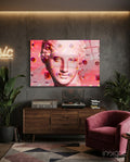 Pink Vaporwave Venus Glass Wall Art