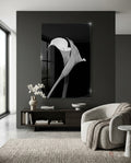 Monochrome Calla Lily Glass Wall Art