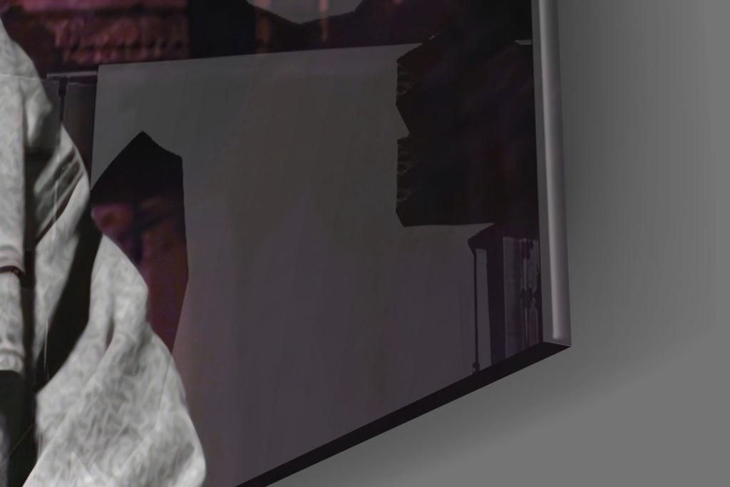 Hooded Rapper By Bridge Pink Haze Glass Wall Art