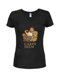 Carpe Diem Juniors V Neck T-Shirt