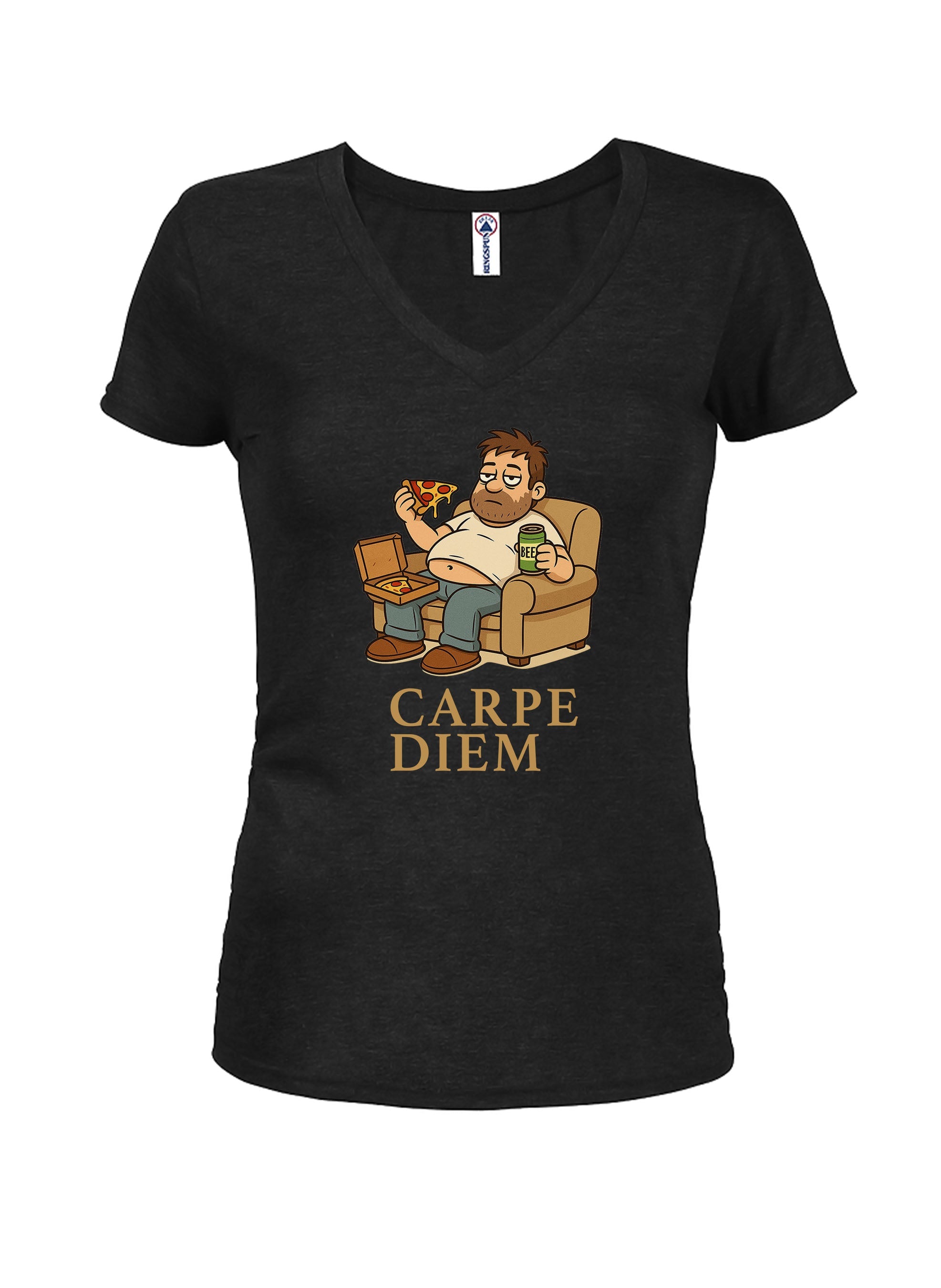 Carpe Diem Juniors V Neck T-Shirt