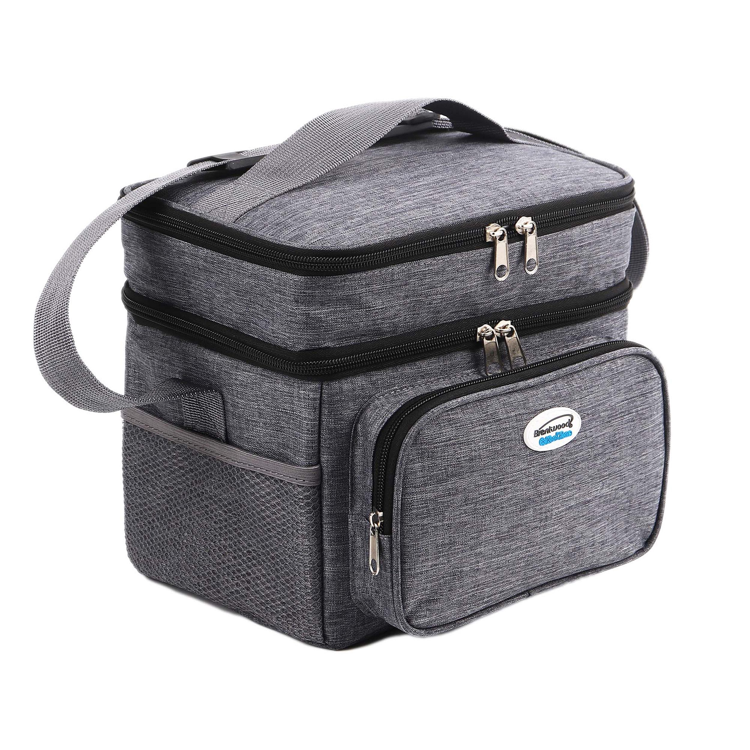 Brentwood Kool Zone 6 Can Insulated Cooler Bag in Grey with Hard Liner