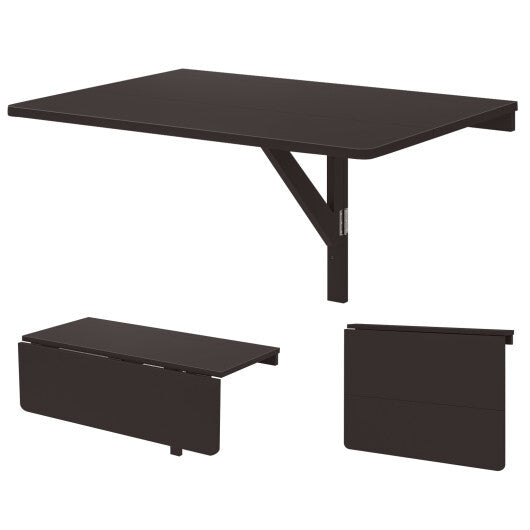 31.5 x 23.5 Inch Wall Mounted Folding Table for Small Spaces-White