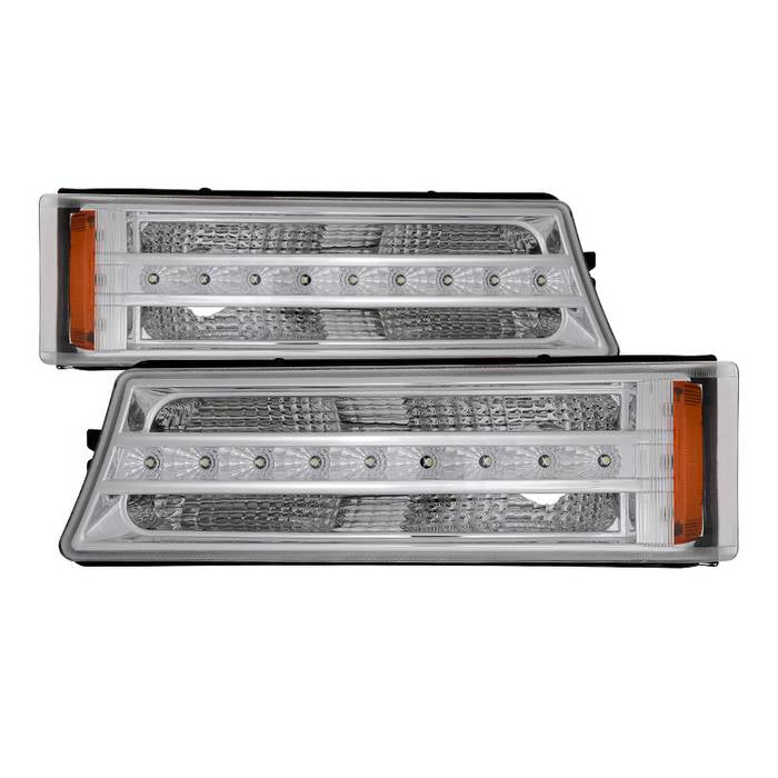 SPYDER xTune 03-06 Chevy Silverado (w/o Body Cladding) LED Bumper Lights - Chrm (CBL-JH-CSIL03-LED-C) 9032929