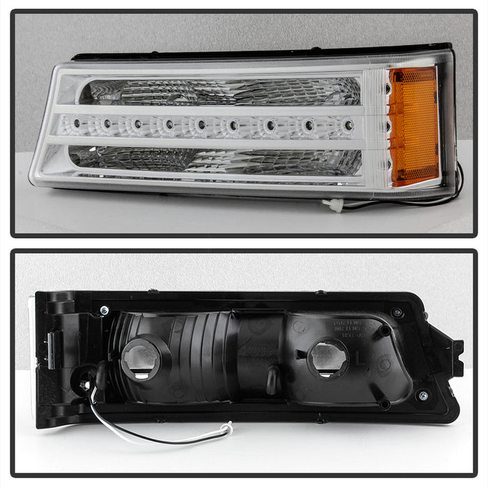 SPYDER xTune 03-06 Chevy Silverado (w/o Body Cladding) LED Bumper Lights - Chrm (CBL-JH-CSIL03-LED-C) 9032929